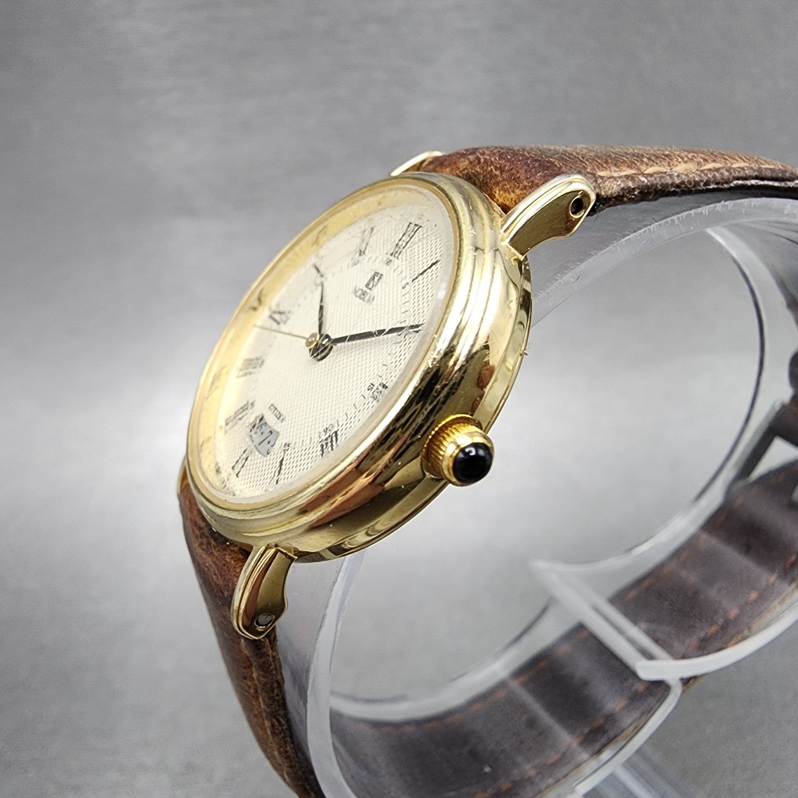 Citizen Noblia Watch Women 27mm Champagne Dial Gold Tone Date New Battery VTG2