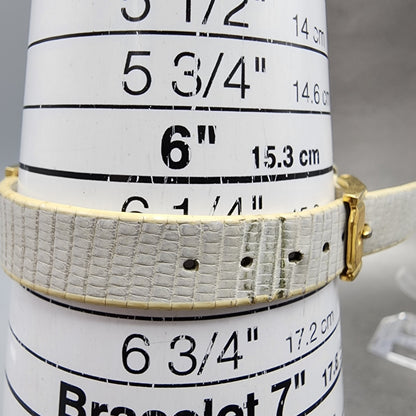 Movado Museum Watch Women 25mm White Dial Gold Tone Round 87A1832 New Battery10