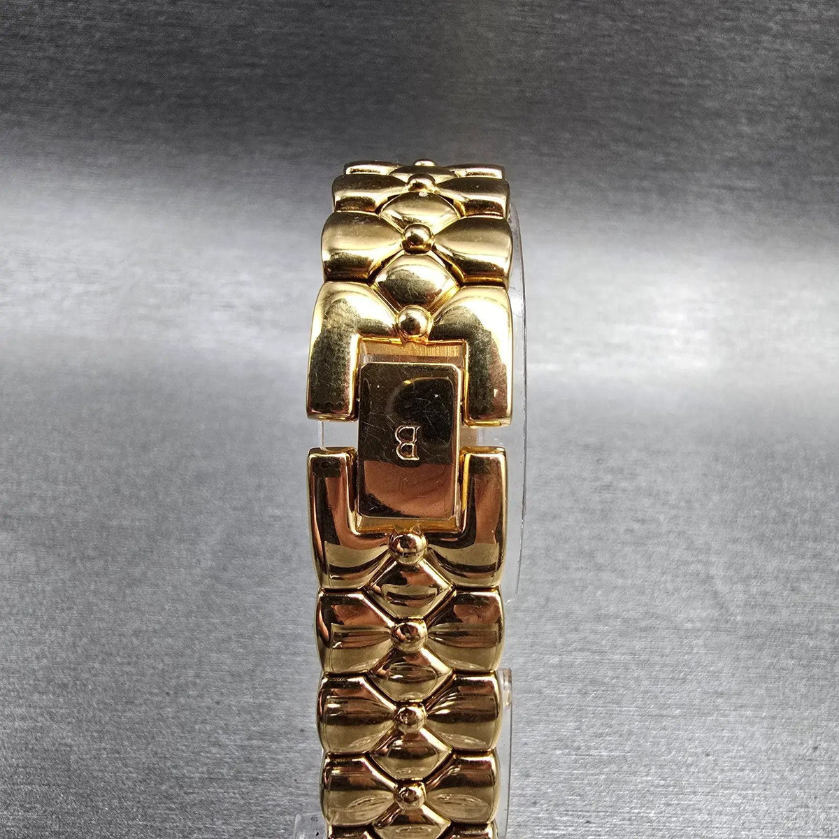 Bulova Tank Watch Women 16mm Black Dial Gold Tone Rectangle 97S55 New Battery7