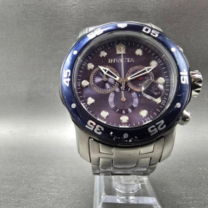 invicta Pro Diver Chronograph Watch Men 48mm Blue Dial Silver Tone 80057 New Bat5