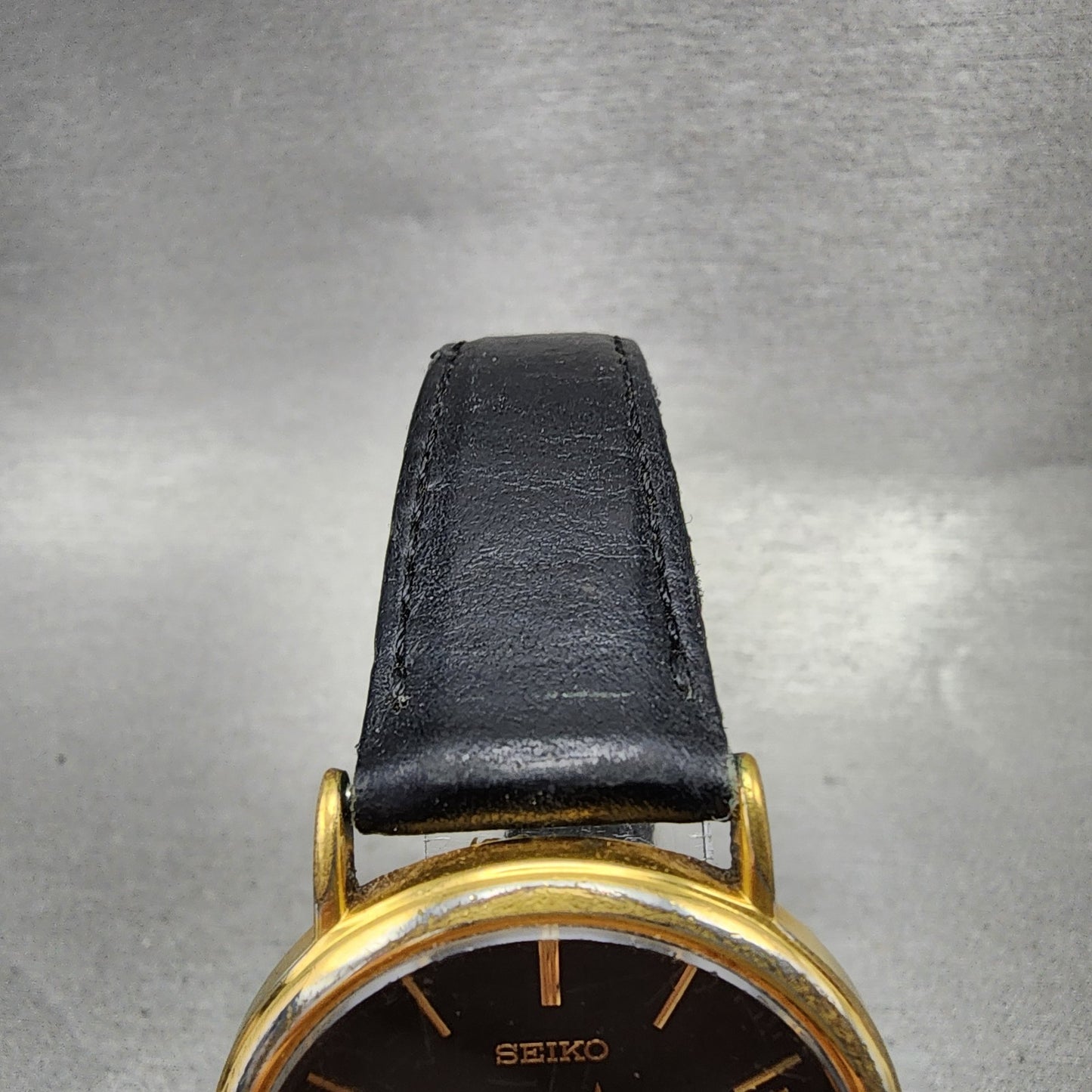 Seiko Watch Men 34mm Black Dial Gold Tone Olympic 7n218a00 New Battery4