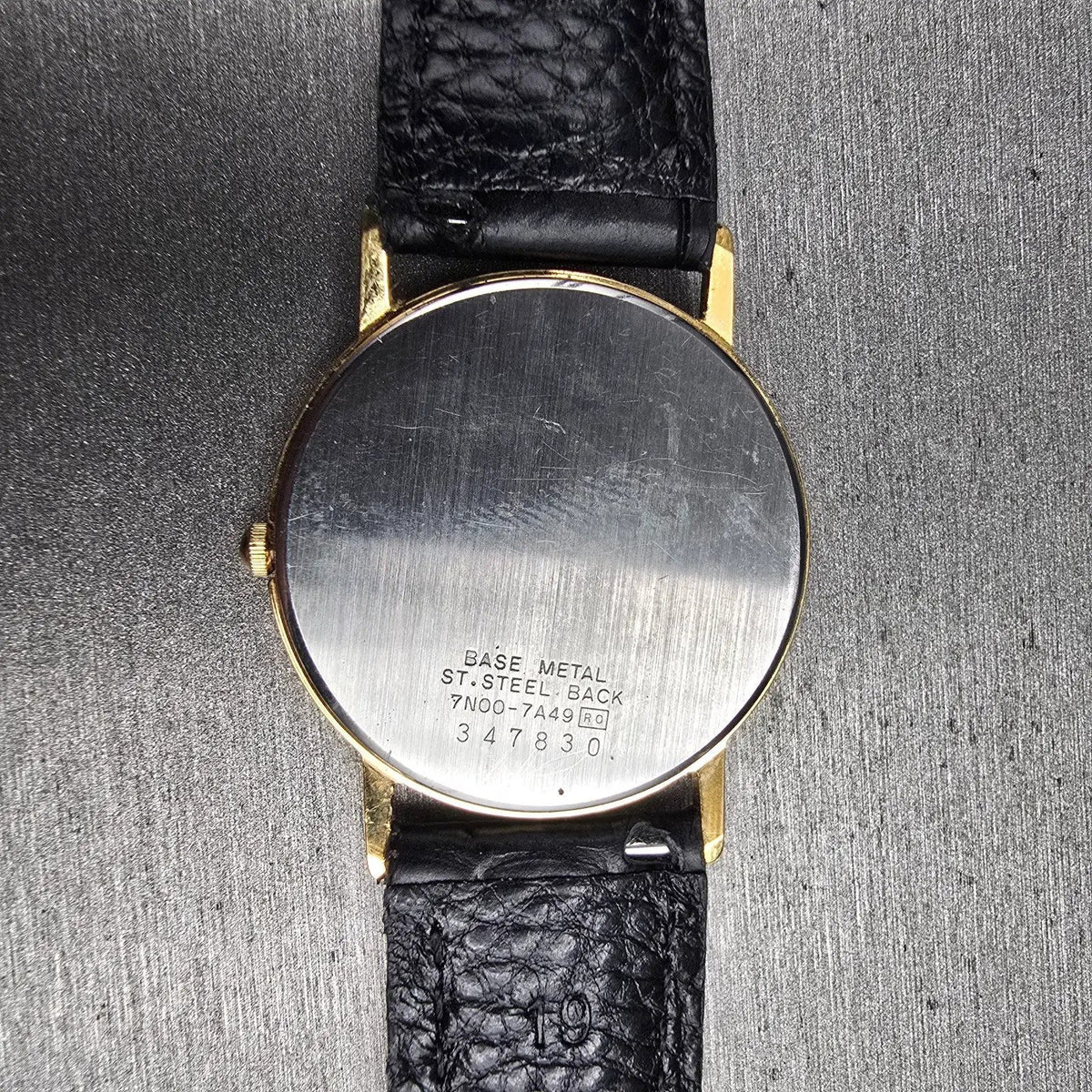 Seiko Watch Men 31mm Champagne Dial Gold Tone Round 7N00-7A49 New Battery10