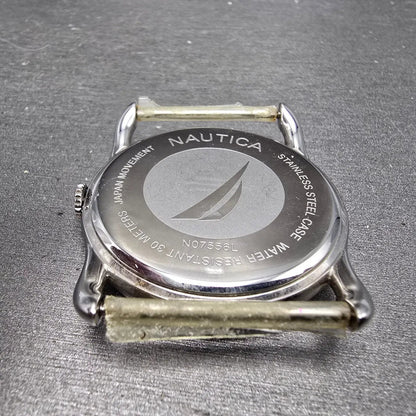 Nautica Watch Men 42mm Silver Dial Stainless Steel Round N07556L New Battery8