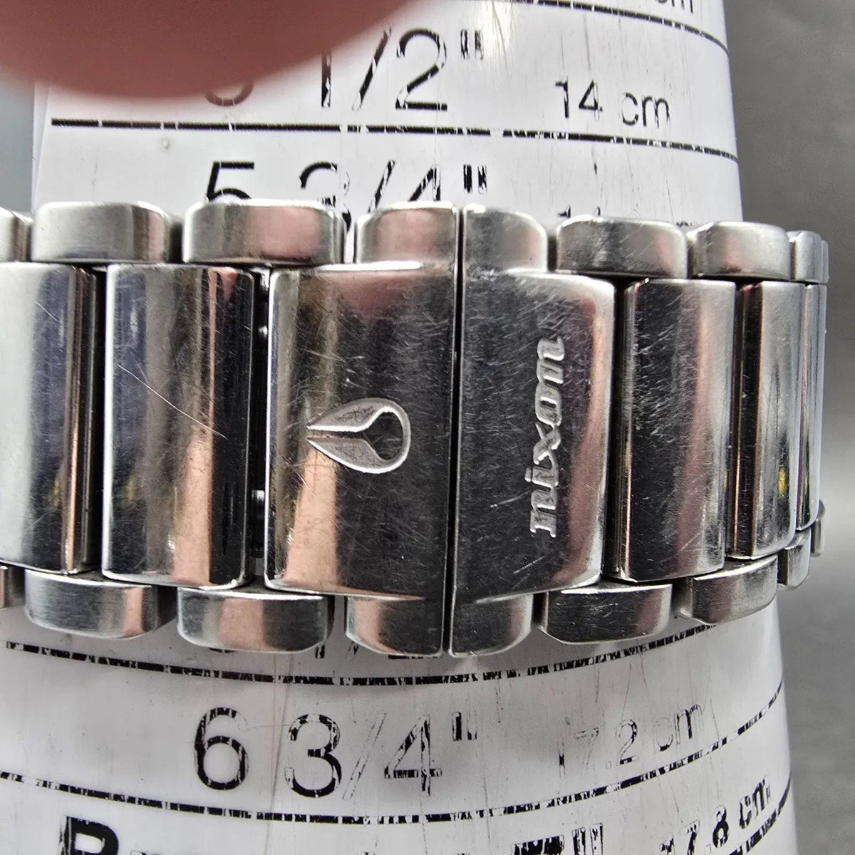 Nixon The Boss Watch Women White 30mm Dial Silver Rectangle New Battery10