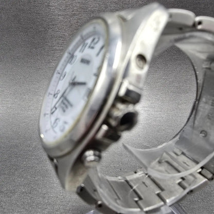 Citizen Reguno Atomic Solar Watch Men 38mm White Dial Silver Date PARTS JDM3