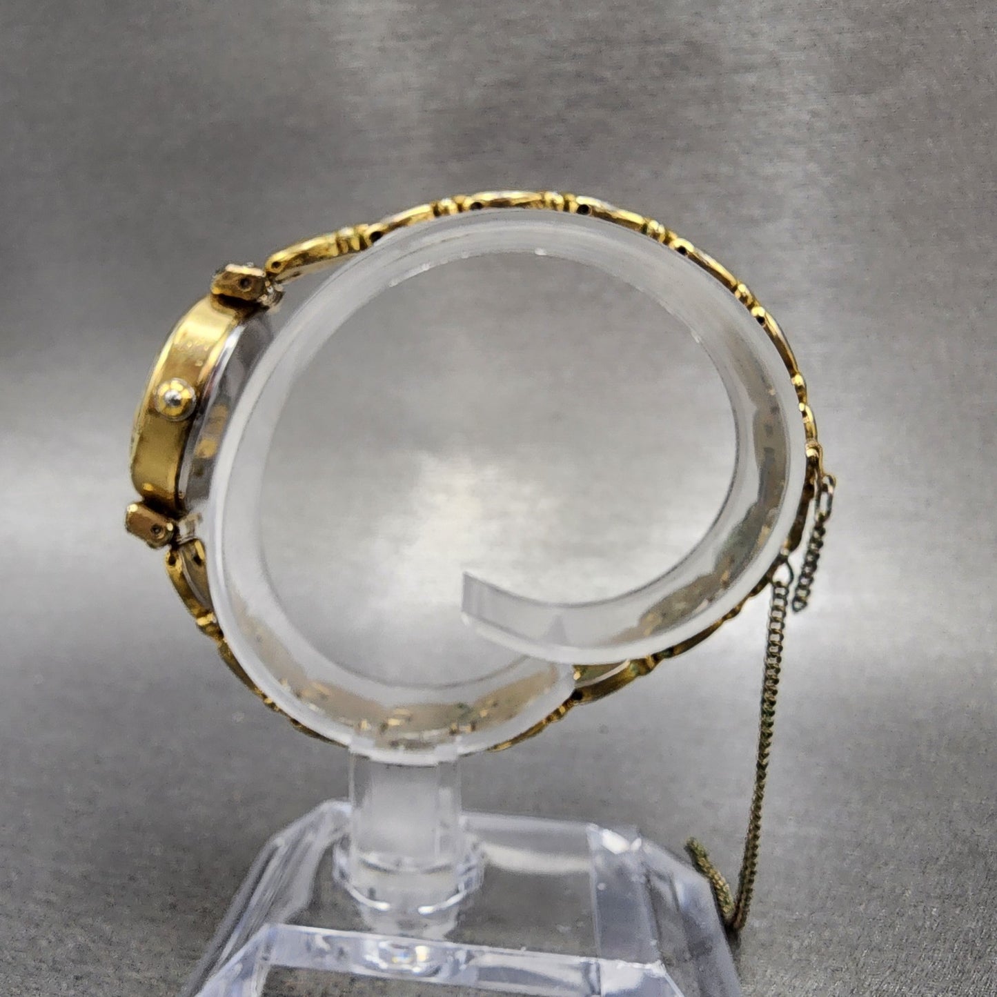Orient Watch Women 22mm Gold Dial Gold Plated Round New Battery Vintage10