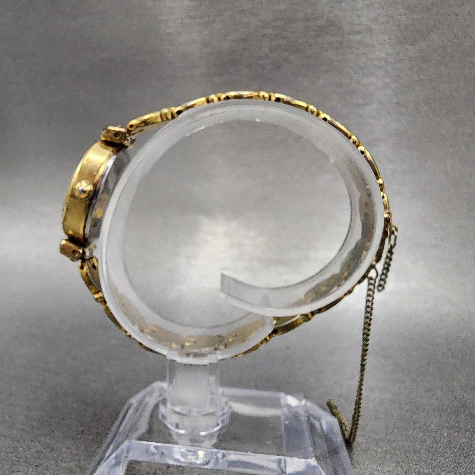 Orient Watch Women 22mm Gold Dial Gold Plated Round New Battery Vintage10