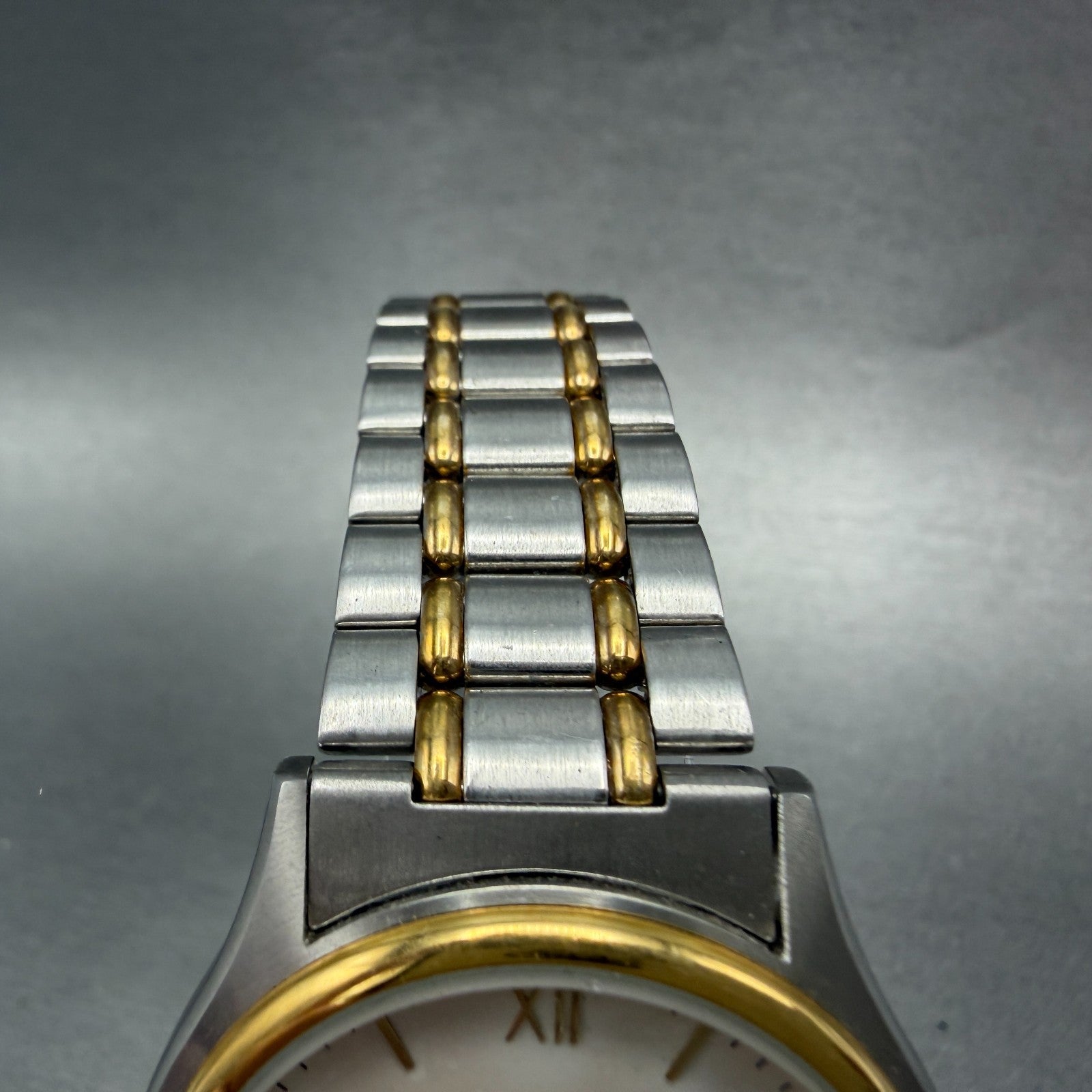 Bucherer Q Watch Men 36mm White Dial Two Tone Date Round 1.1471.0.82 PARTS5