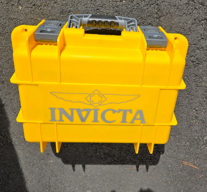 Invicta Watch Case 8 Slot Yellow Black Plastic Foam insert Handle Cary Case K0