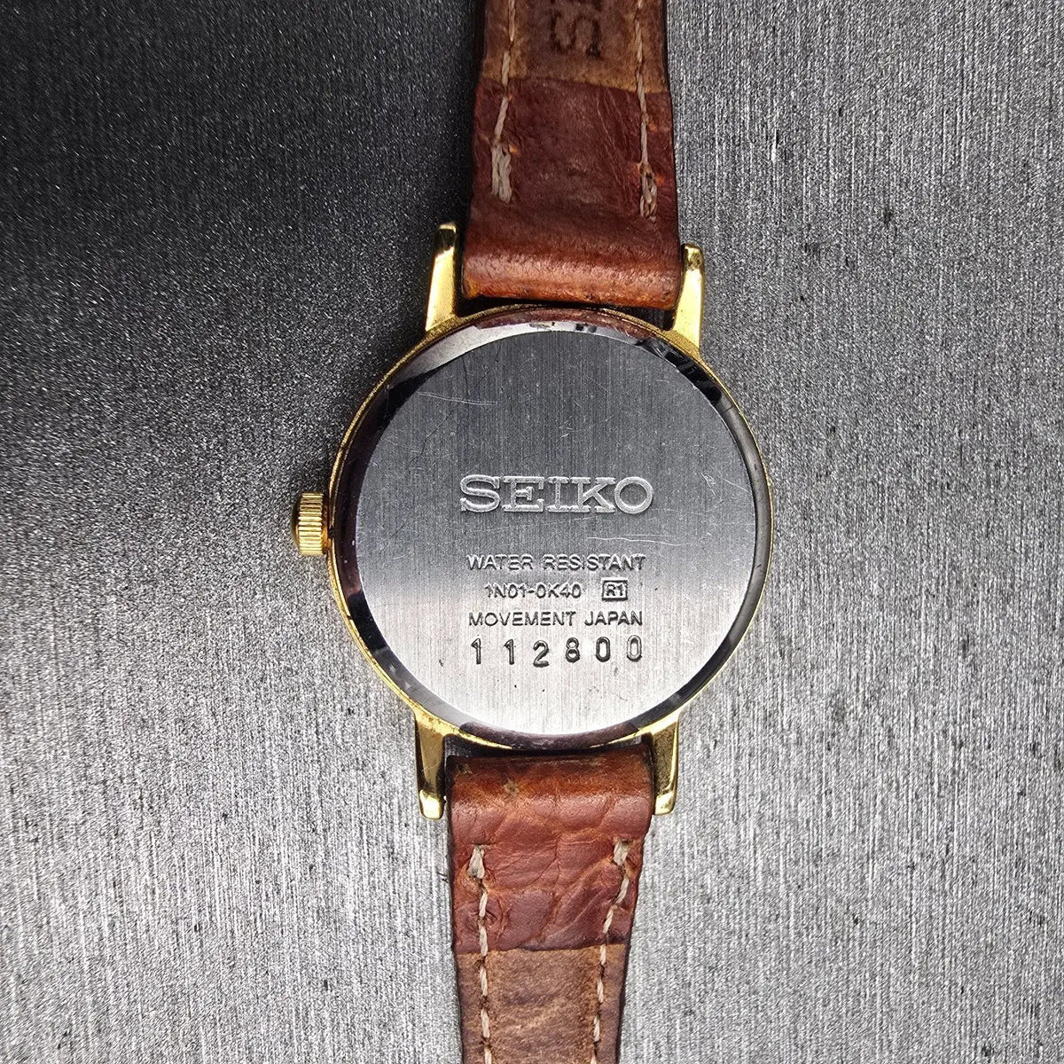 Seiko Watch Women 22mm Ivory Dial Gold Tone Round 1N01-0K40 New Battery VTG JP10