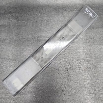 Swatch Nüni Watch Men 34mm Silver Dial Black Tone Round GM108 New Battery NOS17