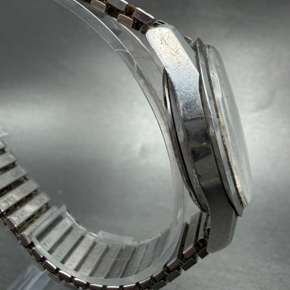 Seiko SeikoMatic Watch Men 36mm Silver Dial Silver Tone Daydate 6206-8040 PARTS4