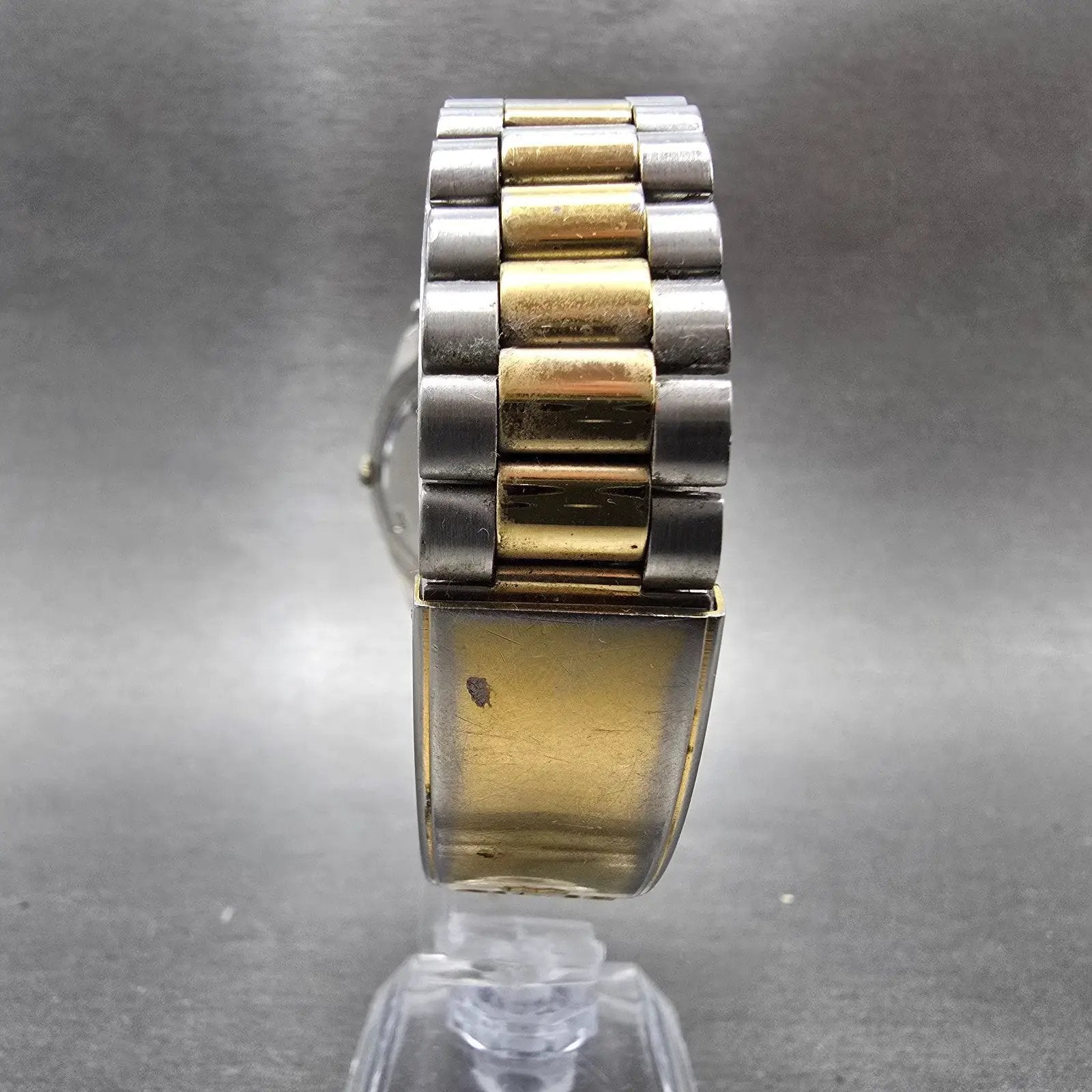 Seiko President Watch Men 36mm Gold Dial Two Tone Daydate 6923-8080 New Battery9