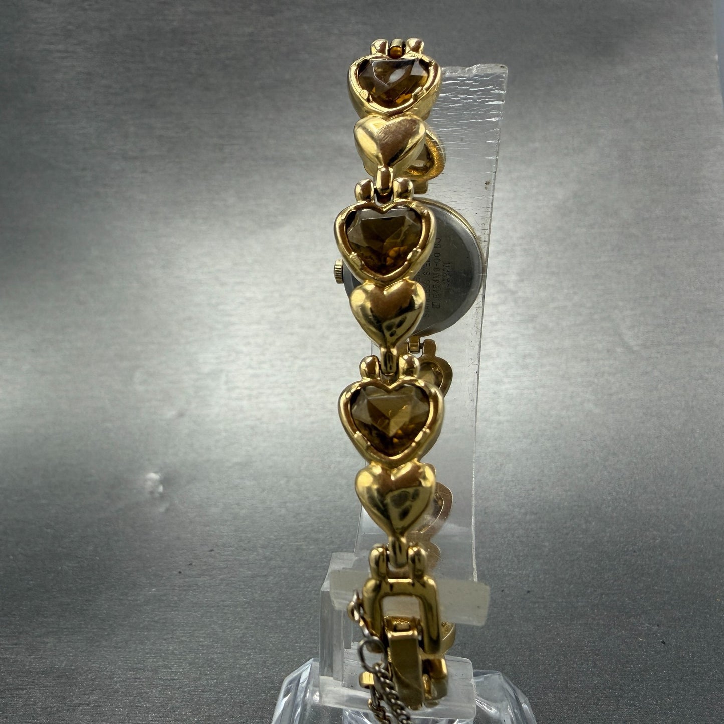 Orient Jupiter Watch Women 21mm Gold Dial Gold Tone Hearts E454M9-00 New Battery7