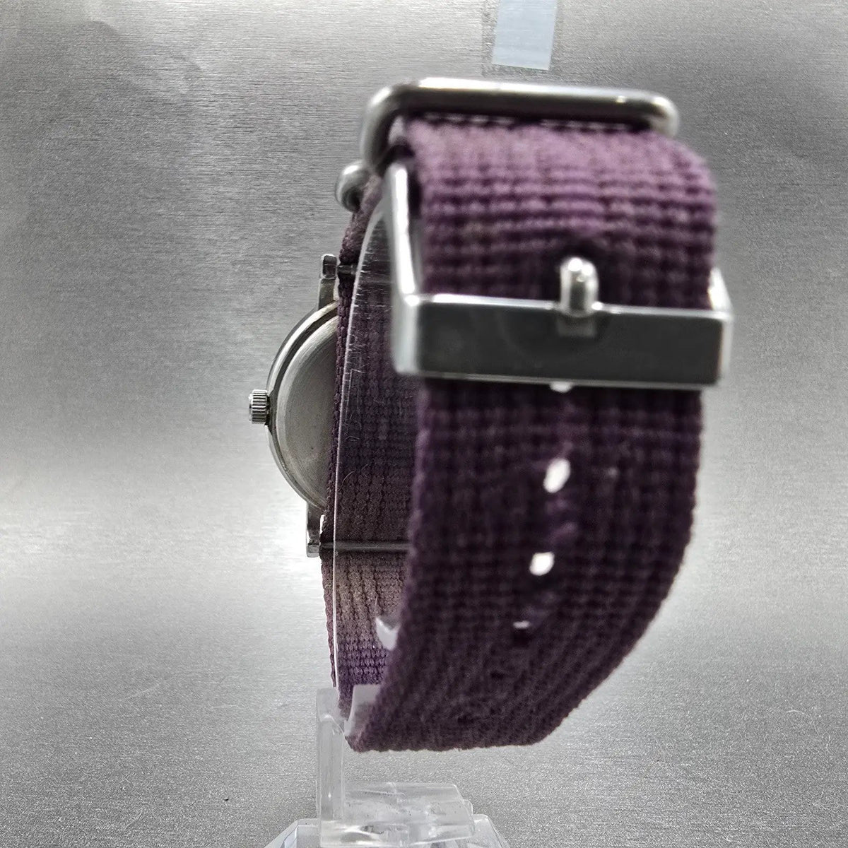 Timex Weekender Watch Men 38mm White Dial Silver Round New Batt T2N652 Purple L7