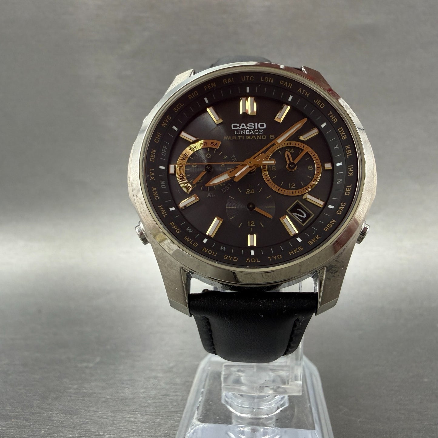 Casio Lineage LIW-M610TDS Watch Men 42mm Black Dial Titanium Date Solar Runs5