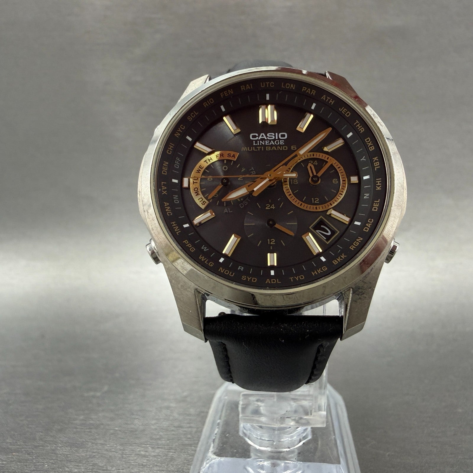 Casio Lineage LIW-M610TDS Watch Men 42mm Black Dial Titanium Date Solar Runs5