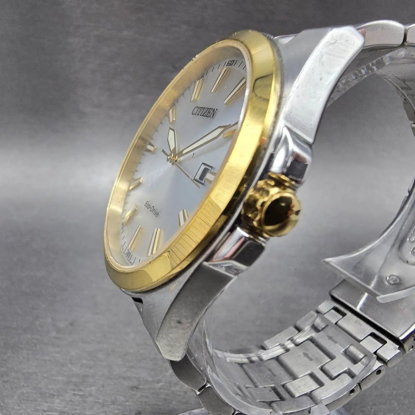 Citizen Eco-Drive Watch Men 41mm Silver Dial Two Tone Date BM7534-59A PARTS3