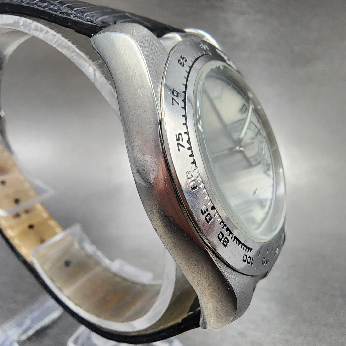 Stauer Monaco Watch Women 35mm MOP Dial Steel Daydate Round 15458 New Battery