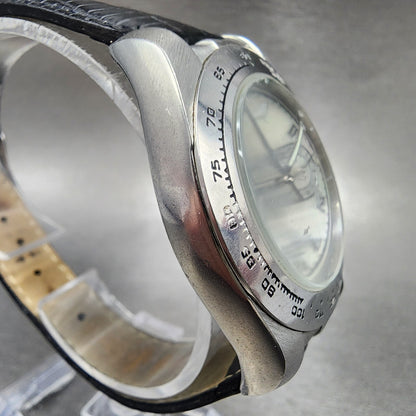 Stauer Monaco Watch Women 35mm MOP Dial Steel Daydate Round 15458 New Battery