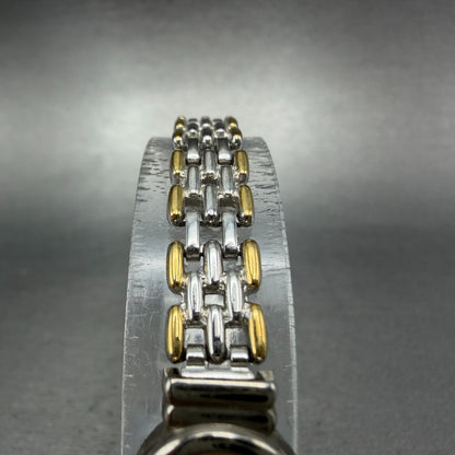 Seiko Alba Watch Women 15mm Silver Dial Two Tone Oval Y520-5070 New Battery4