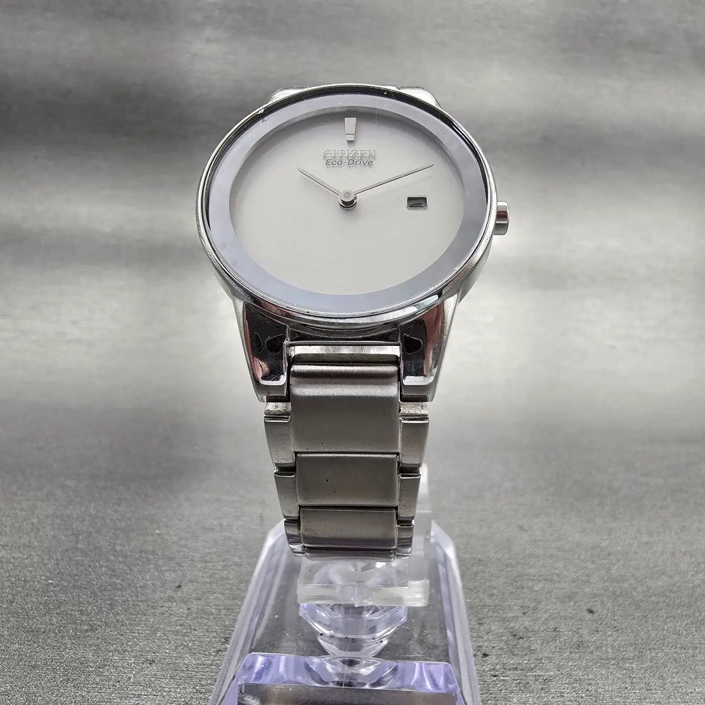 Citizen Eco-Drive Watch Women 30mm Silver Dial Silver Date J015-S095921 Runs5