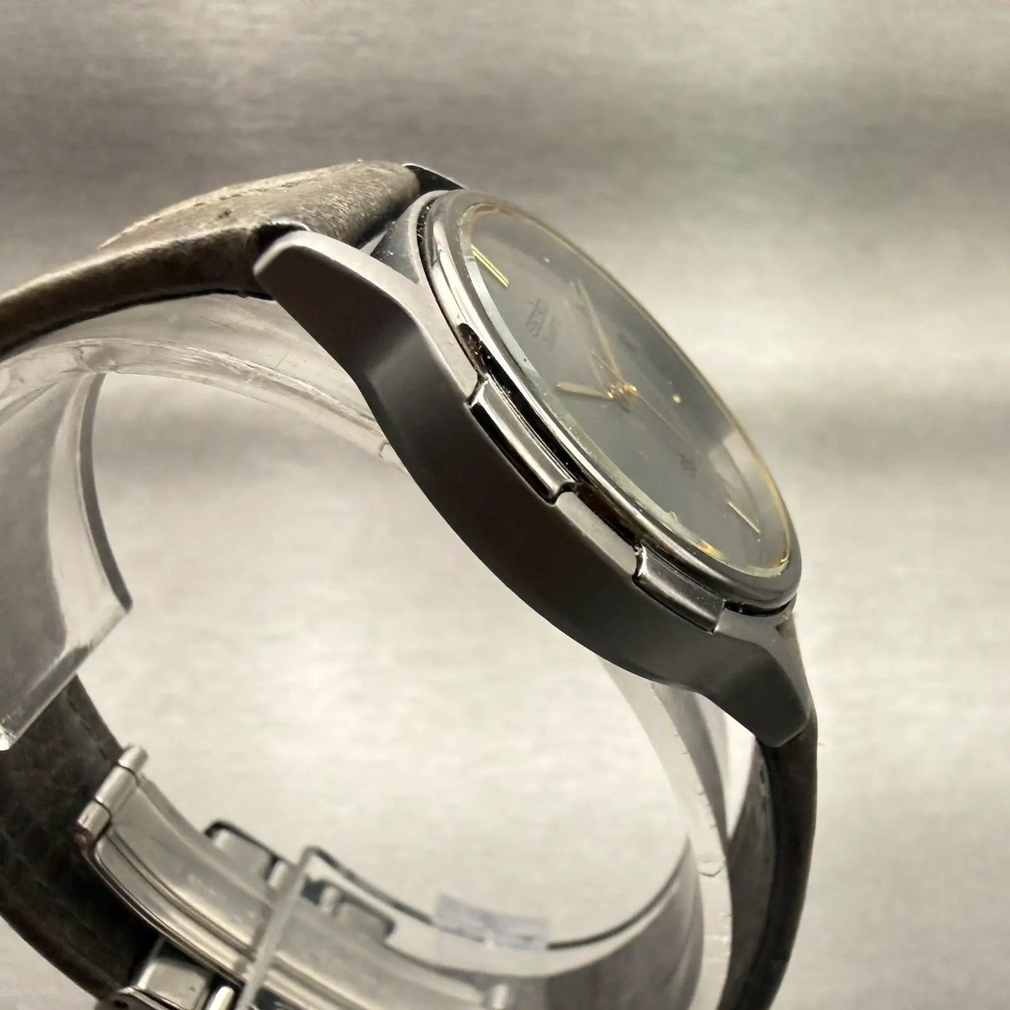 Seiko SQ Watch Men 33mm Gray Dial Two Tone Date Round 5H22-6109 New Battery3