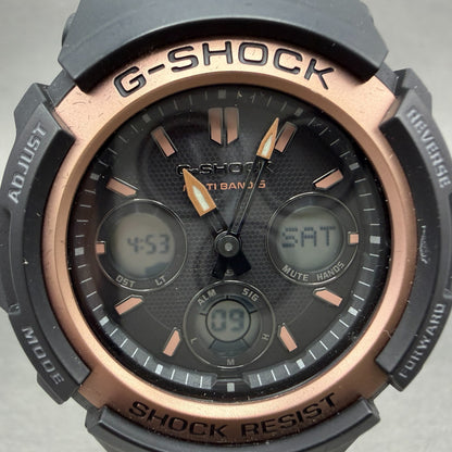 Casio G-Shock AWG-M100SF Watch Men 47mm Black Rose Gold Alarm Chrono Works Solar3
