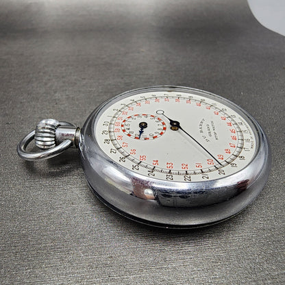 Du Barry Grand Stop Watch Sports Timer 49mm White Dial Silver Tone Manual PARTS