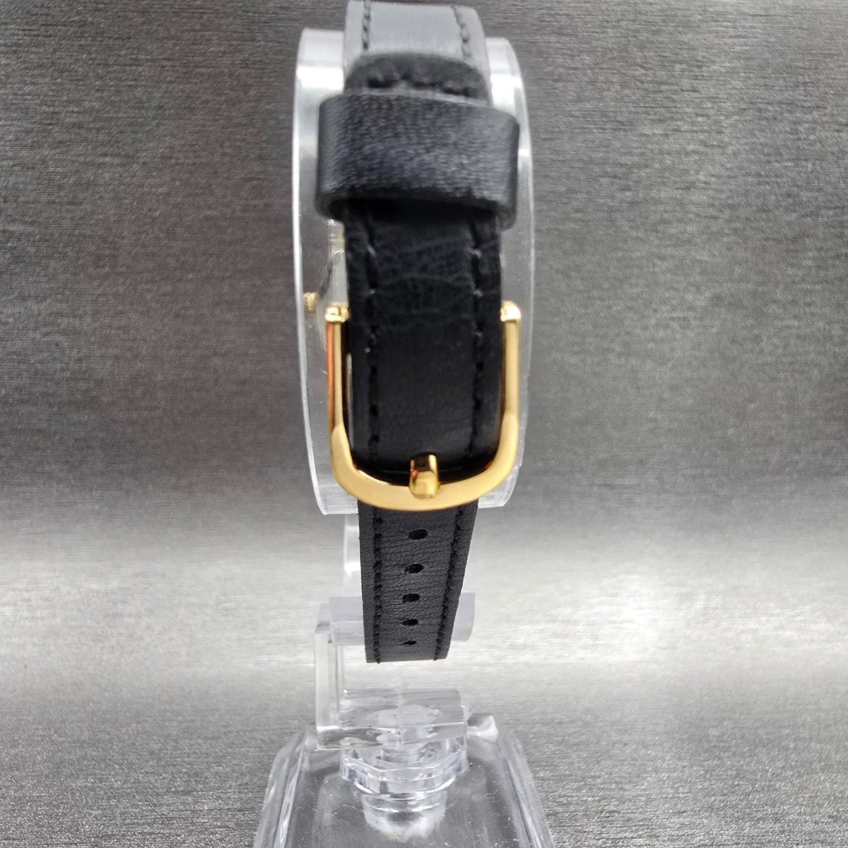 Seiko Watch Women 21mm Black Dial Gold Tone Oval 5421-5050 New Battery Vintage7