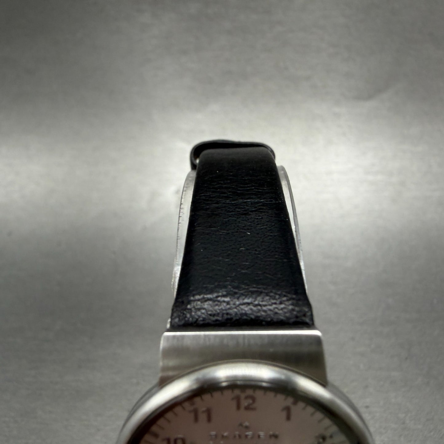 Skagen Watch Women 26mm Silver Dial Steel Round SKW2188 Leather Band New Battery5