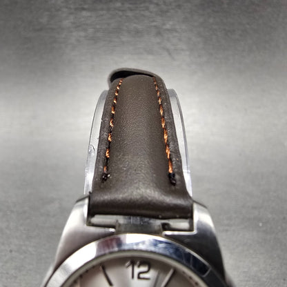 Tissot PR 50 Watch Women 25mm Silver Dial Steel Date Leather J326/426 New Batt4