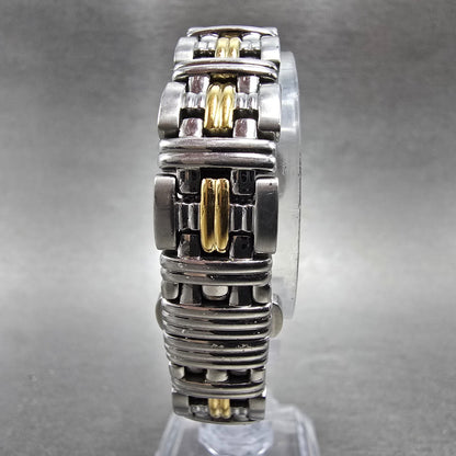 Wittnauer Laureate Watch Women 25mm White Dial Two Tone Date Round New Battery P8