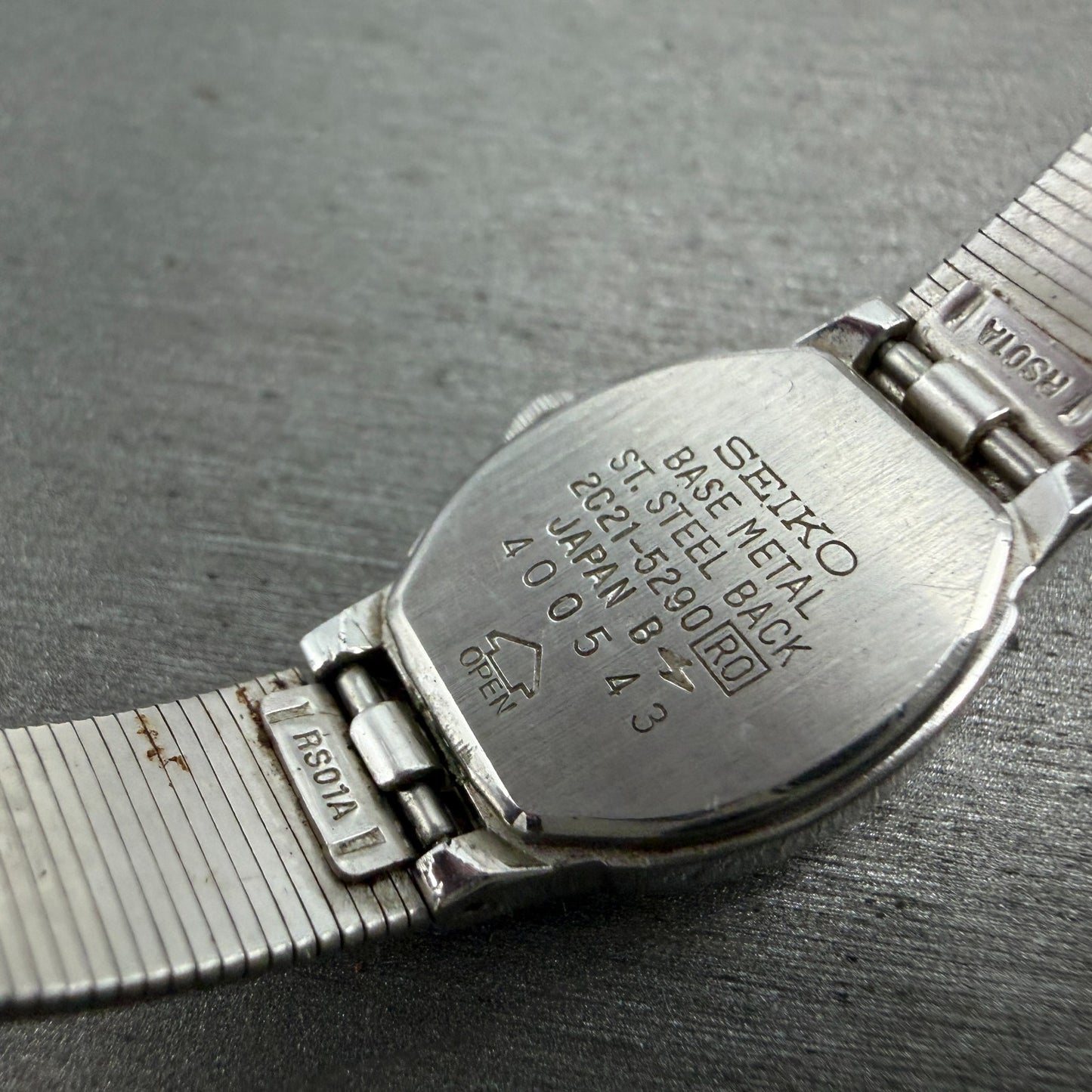 Seiko Watch Women 16mm Silver Dial Silver Tone Rectangle 2C21-5290 New Battery9