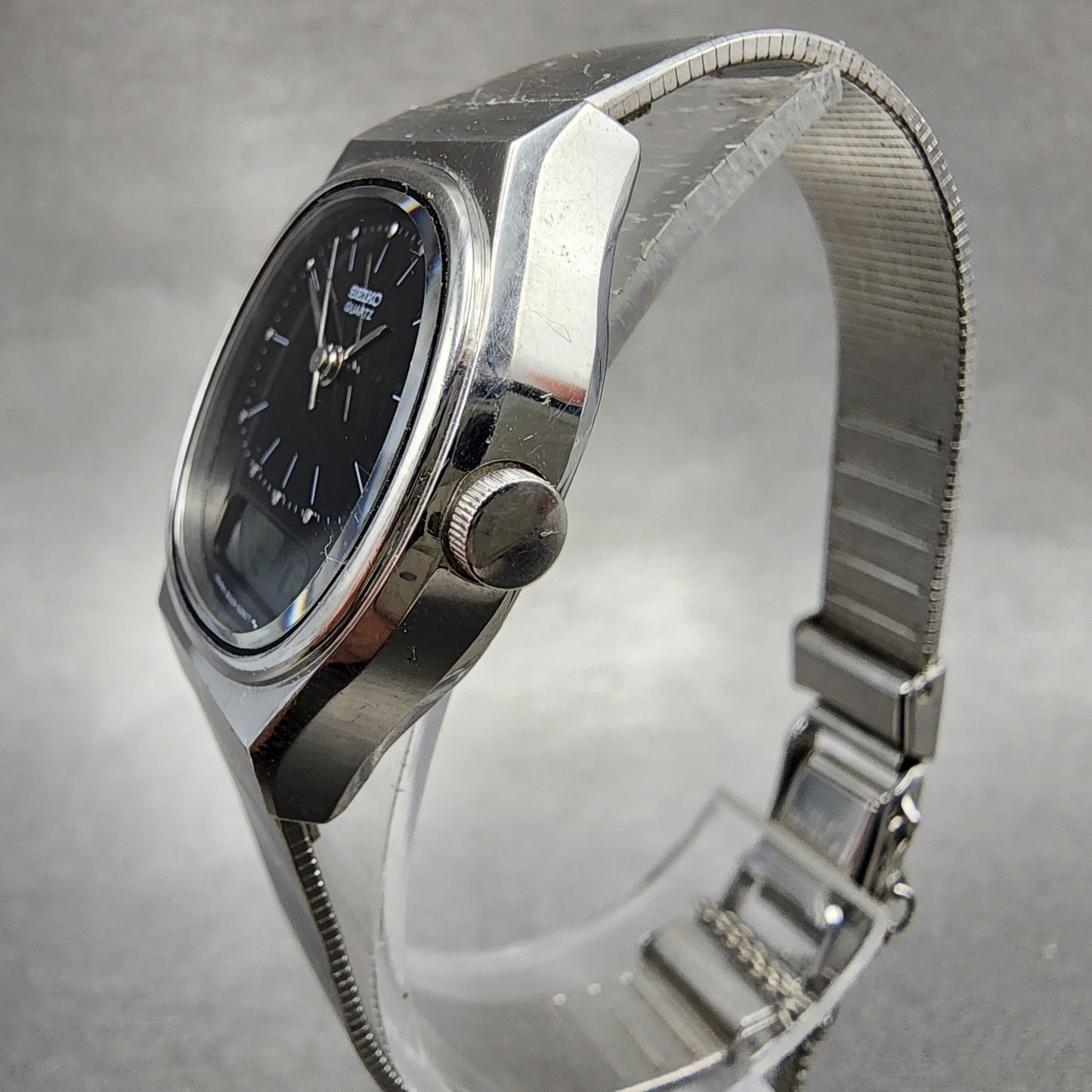 Seiko Analog Digital Watch Women 24mm Black Dial Steel E0295200 PARTS3