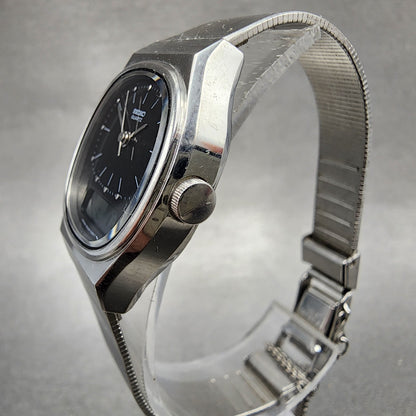 Seiko Analog Digital Watch Women 24mm Black Dial Steel E0295200 PARTS3