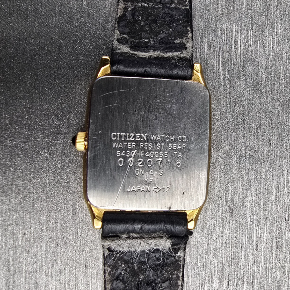 Citizen Forma Watch Women 20mm Gold Dial Gold Tone Rectangle 5430-F40055 New Bat10