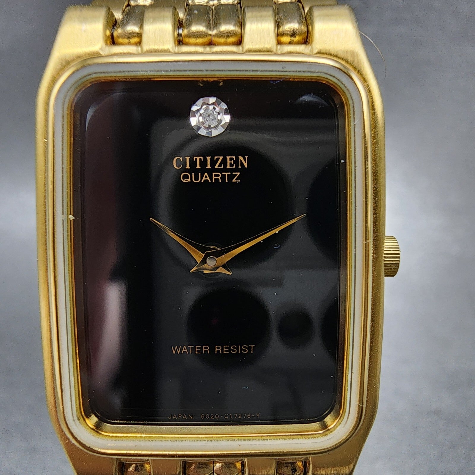 Citizen Tank Watch Men 24mm Black Dial Gold Tone Rectangle 6020G05106 PARTS2