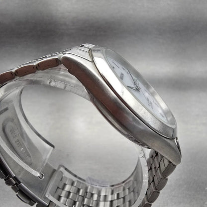 Reguno Solar-Tech Watch Men 36mm White Dial Silver Daydate E101-S028221 Works3