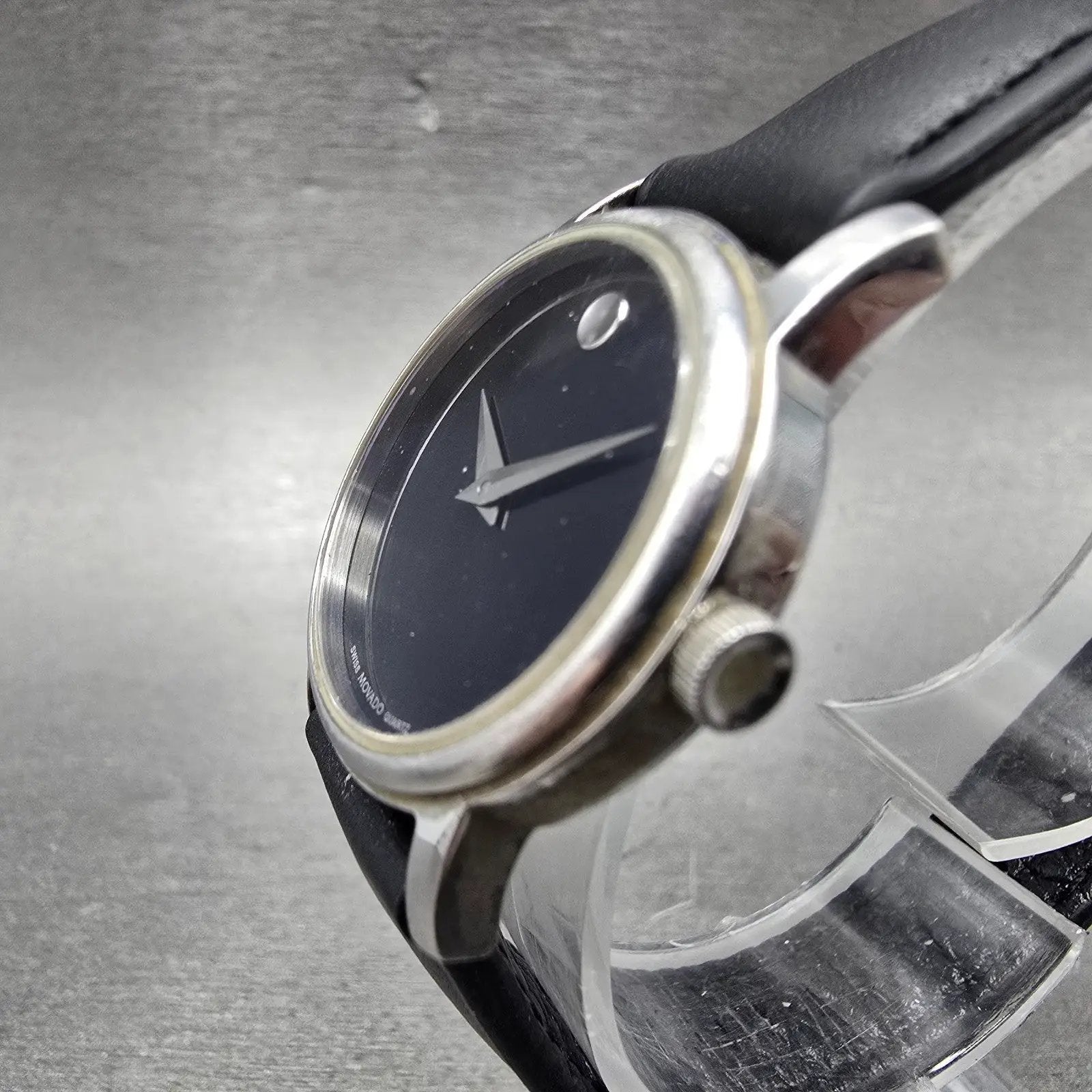 Movado Museum Watch Women 27mm Black Dial Silver Tone MO.01.3.14.600L NewBattery2