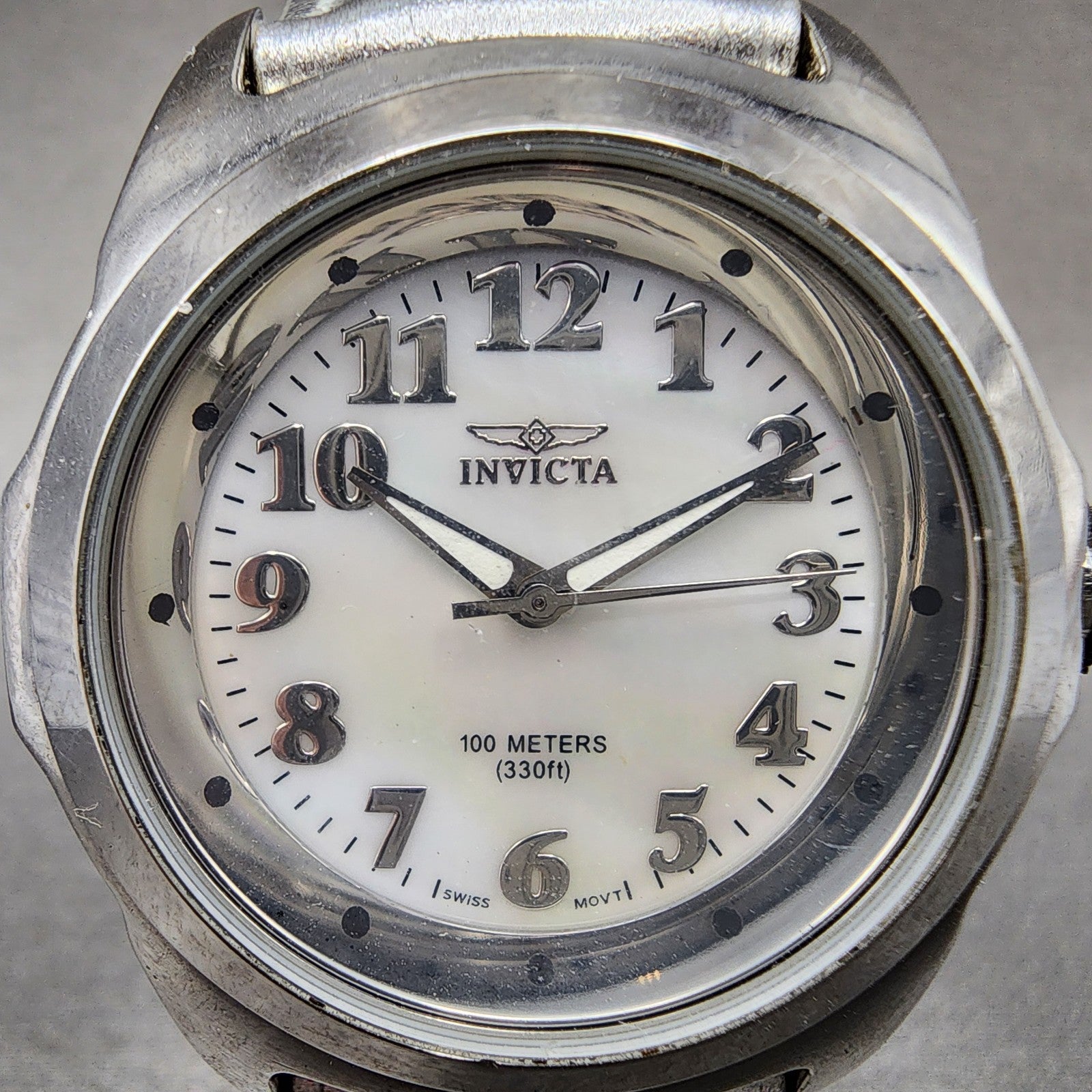 Invicta Watch Women 27mm MOP Dial Silver Tone Round 5067 New Battery1