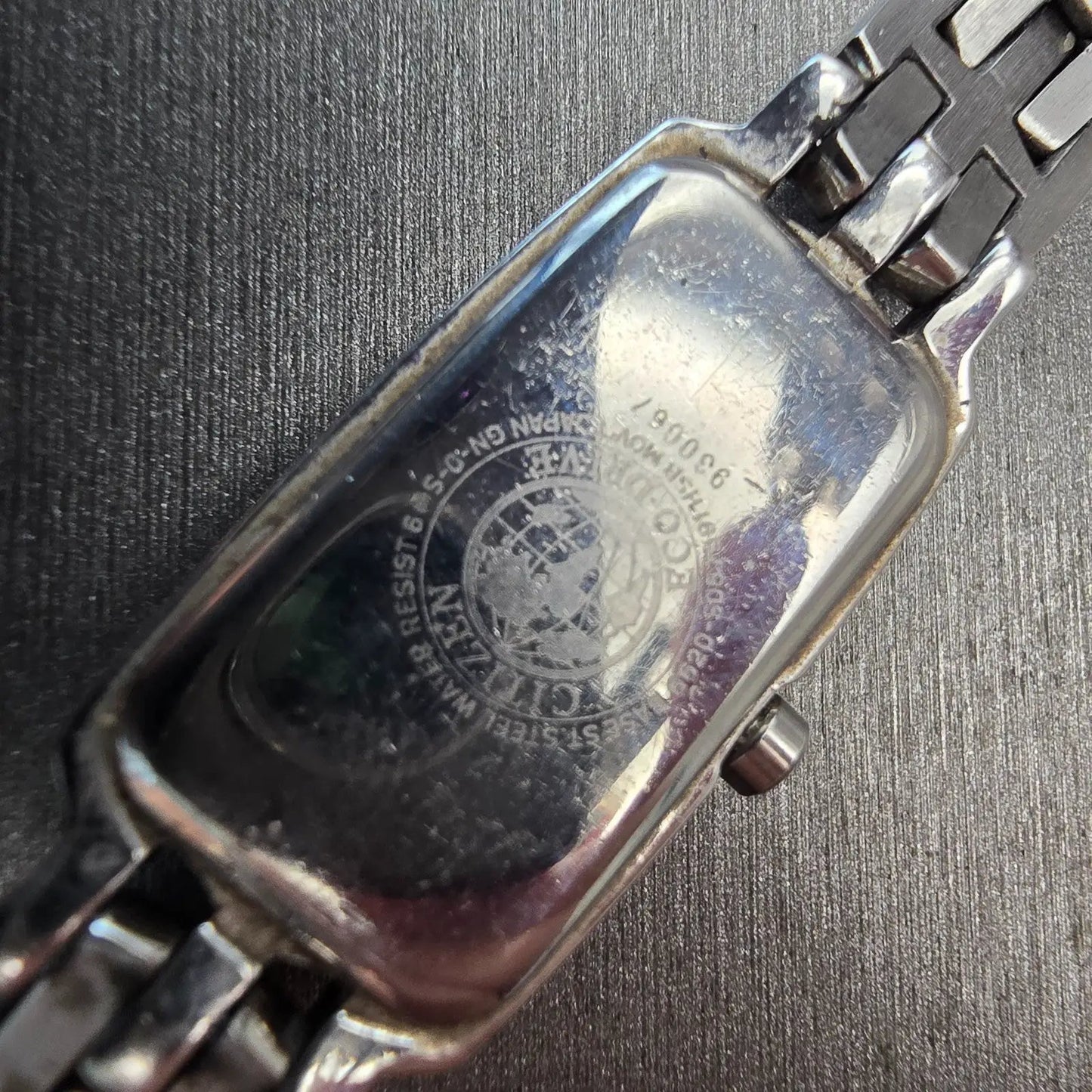 Citizen Eco-Drive Watch Women 15mm MOP Dial Silver Tone Gemmed G620-S057591 Runs10