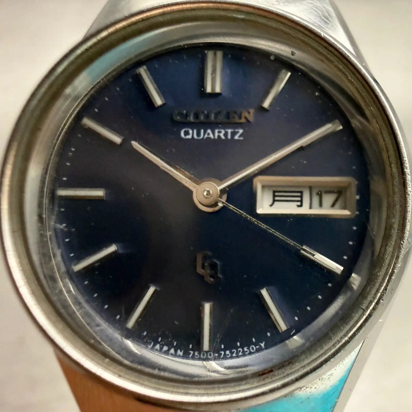 Citizen CQ Watch Women 25mm Blue Dial Silver Daydate Round 4-751435K New Battery1