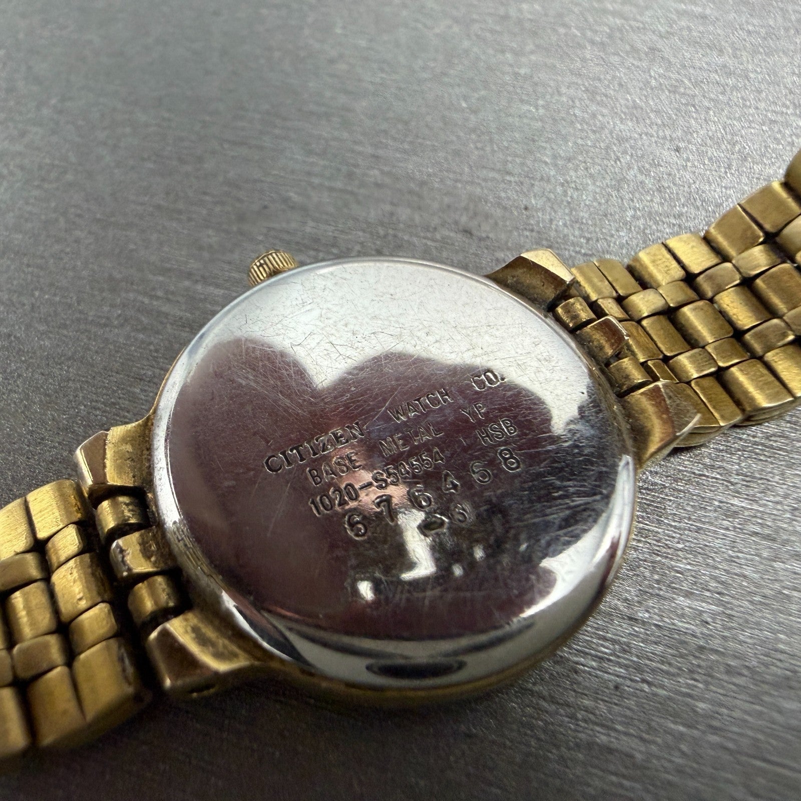 Citizen Watch Women 22mm Gold Dial Gold Tone Round 1020-S54554 New Battery VTG9