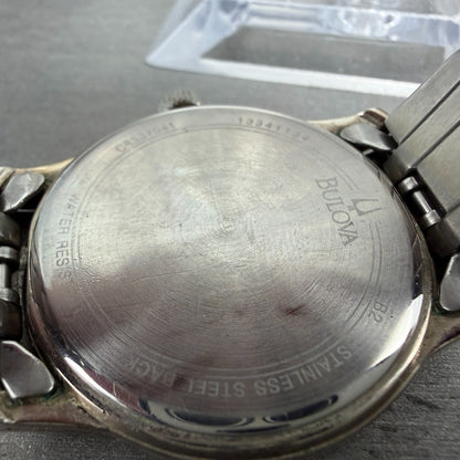Bulova Watch Men 38mm Silver Dial Silver Tone Round 96A000 New Battery9