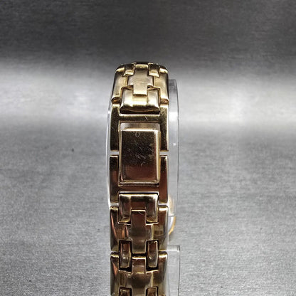 Seiko Watch Women 24mm Brown Dial Gold Tone Round 1N00-1E19 New Battery VTG JP27