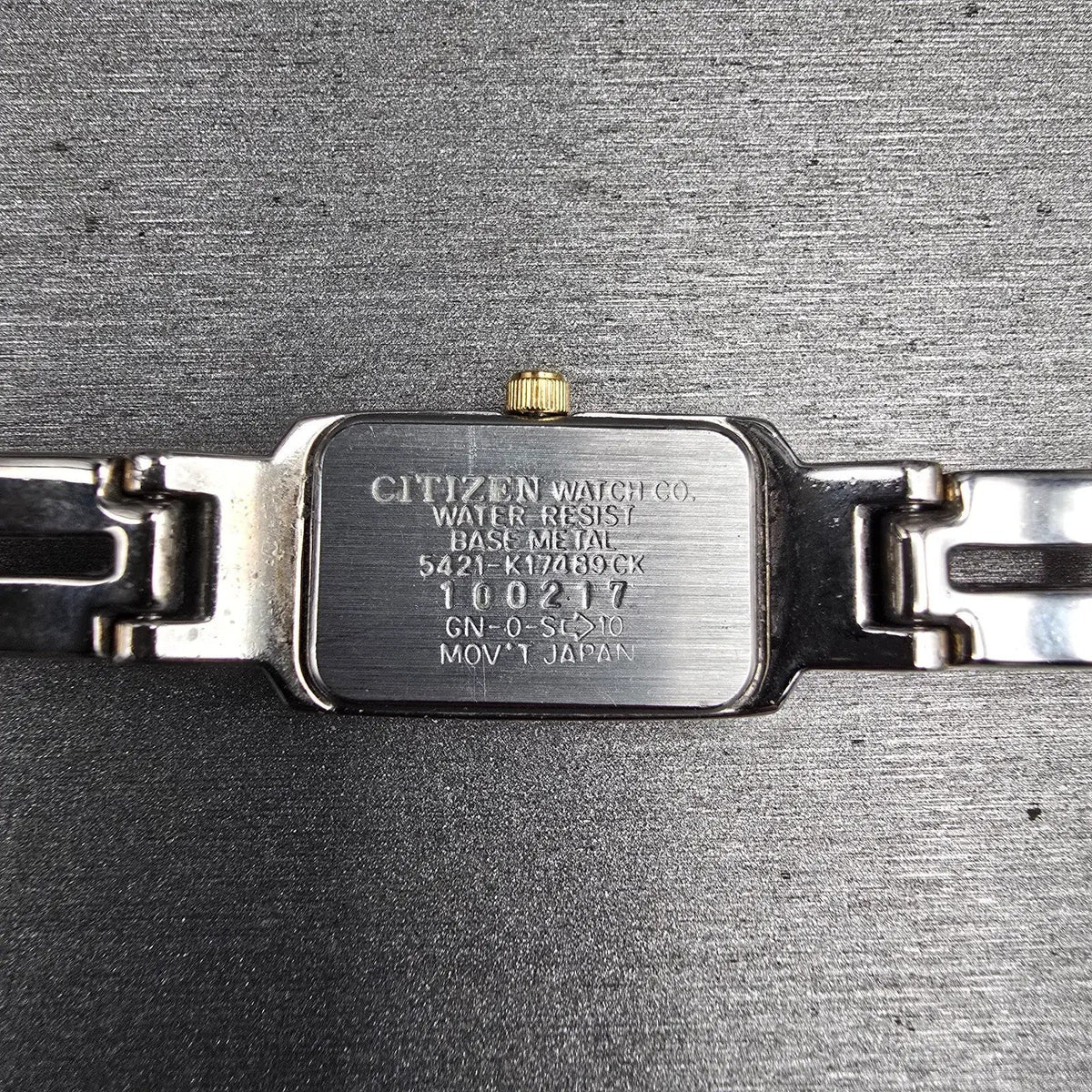 Citizen Tank Watch Women 14mm Champagne Dial Two Tone Rectangle New Battery VTG10