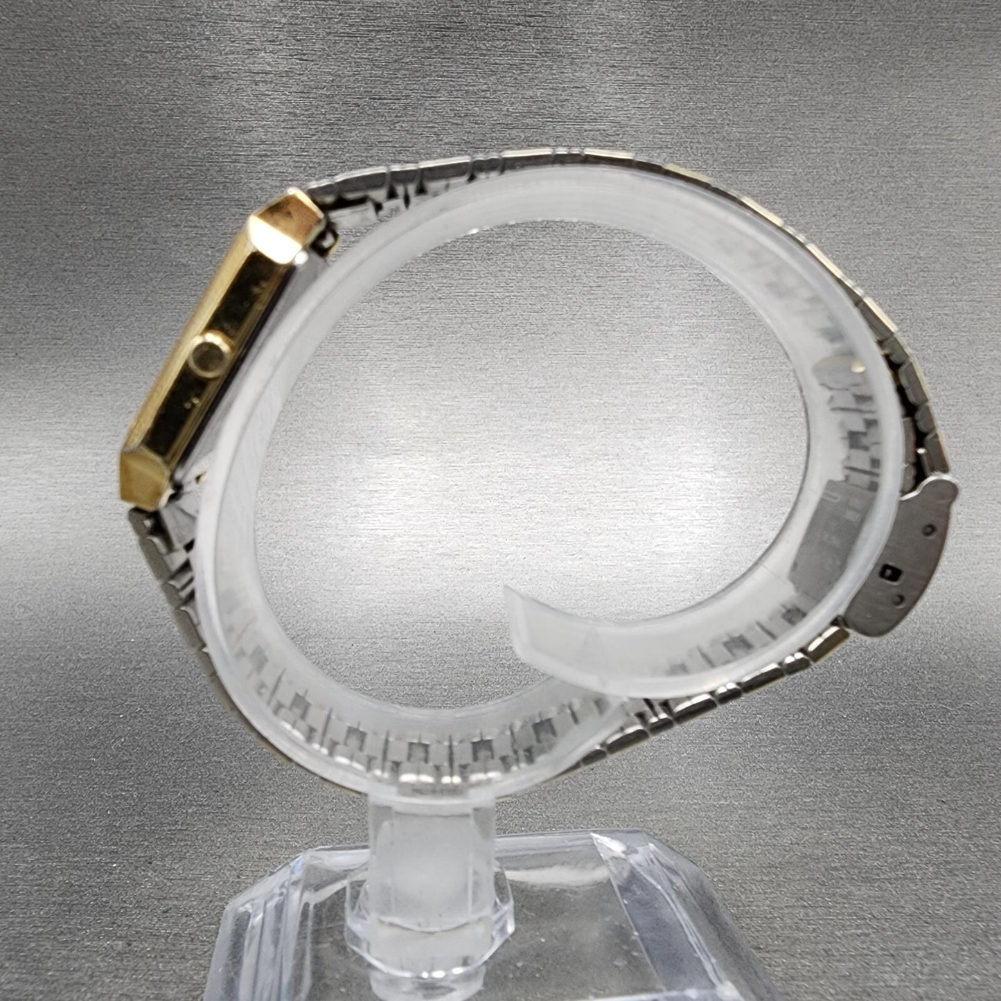 Seiko Tank Watch Women 19mm Black Dial Gold Tone Octagon 2C215220 New Battery6