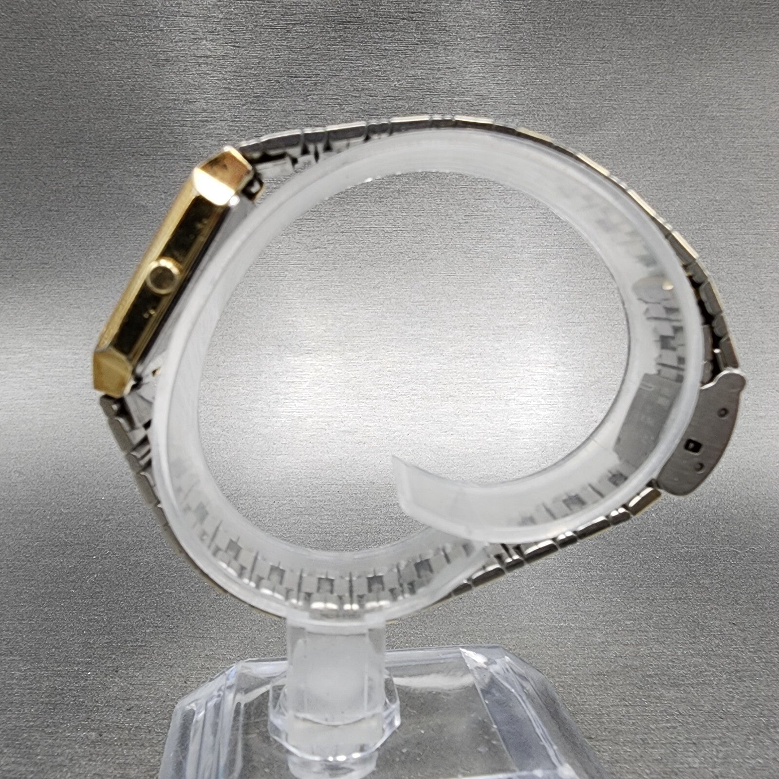Seiko Tank Watch Women 19mm Black Dial Gold Tone Octagon 2C215220 New Battery6