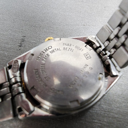 Seiko Watch Women 24mm Silver Dial Two Tone Daydate 7n830041 New Battery9